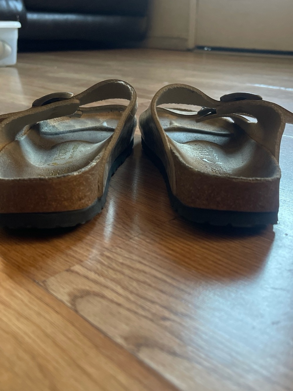 Birkenstock, Papillio Metallic Gold Double-Buckle Women's Sandals - Picture 4 of 6